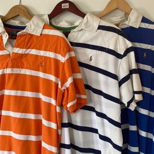 (3) Polo Ralph Lauren rugby polo shirts